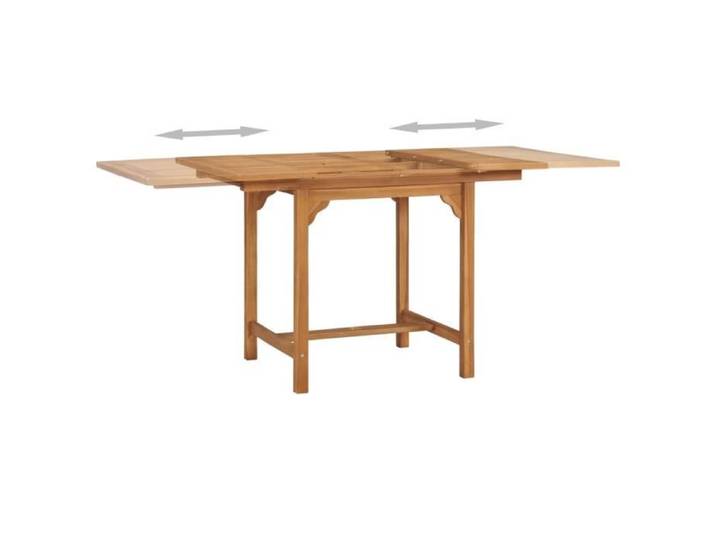 Table extensible de jardin - KIMISS - Teck solide - Rectangulaire - Marron