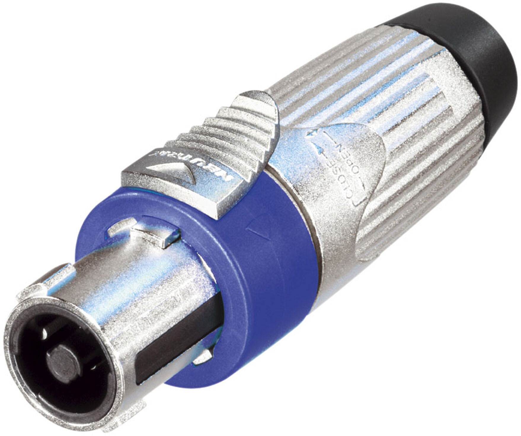 Neutrik Speakon 4p - Buchse Silber/blaues Gehäuse