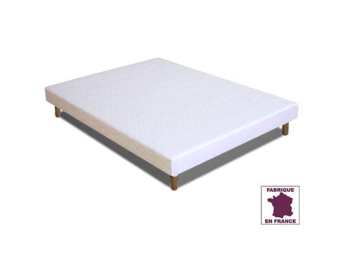 Sommier tapissier à lattes recouvertes 130 x 190 - PROMO MATELAS - Tonic - 12 lattes