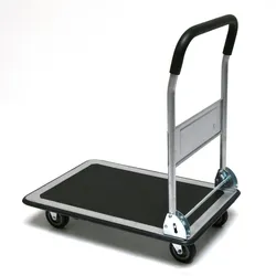 Transportwagen klappbar, 150 KG, HxBxL 83x47x73 cm, silber (Klappwagen aus Stahl) (Transporthilfe mit Lenkrollen) (Paketwagen Lagerwagen