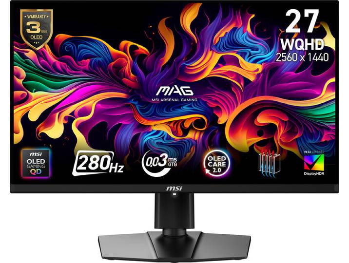 MSI MAG 271QP X28 27 WQHD 280Hz OLED Gaming Monitor
