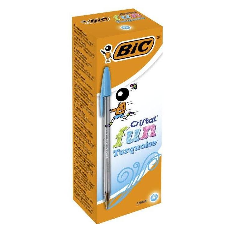 Bic Kugelschreiber Cristal Fun, trkis, 20er Box (20x) (929074)