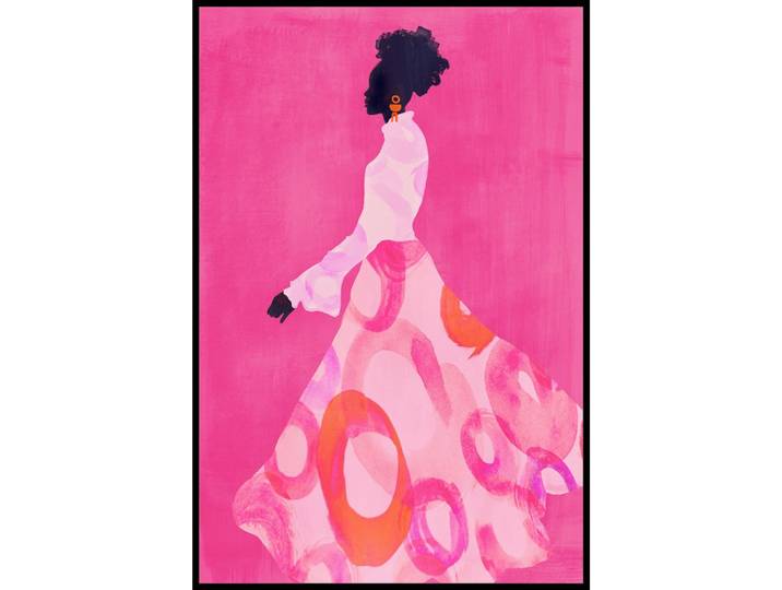 Leinwandbild 60/90 cm rechteckig Pink Frauen