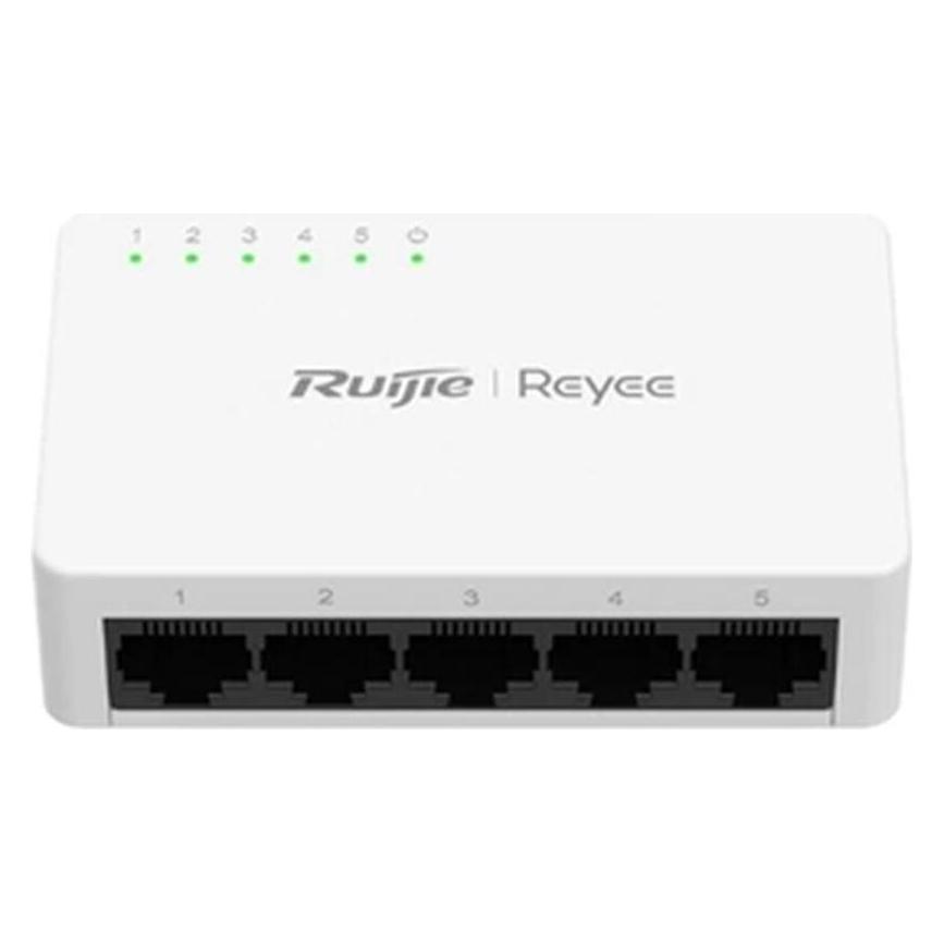 Ruijie 5-Port Gigabit unmanaged Switch, 5 Gigabit RJ45 Ports, Plastic Case (5 Ports) (RG-ES05G-L)
