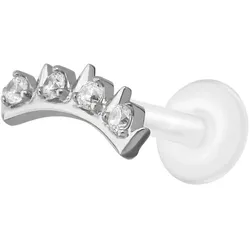 PTFE Labret mit Innengewinde + Titan-Aufsatz KRONE