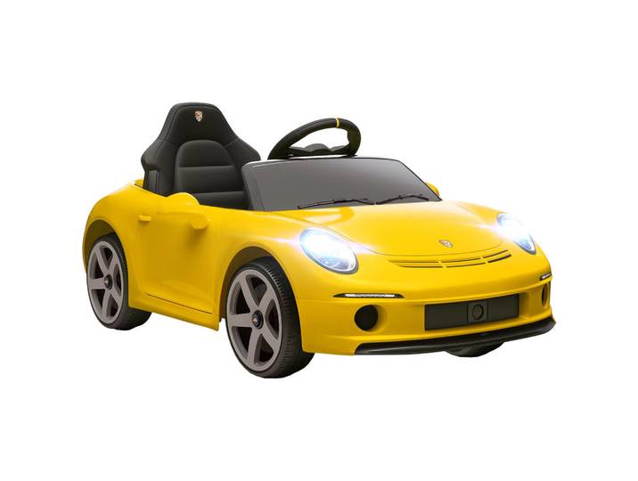 Aiyaplay Kinder-Elektroauto 12V mit 2,4 GHz Fernbedienung, Softstart, Federungssystem, Gelb, Kunststoff, 65.5x47x108 cm, unisex, Freizeit & Co, Gartenspielzeug, Kinder-Elektrofahrzeuge