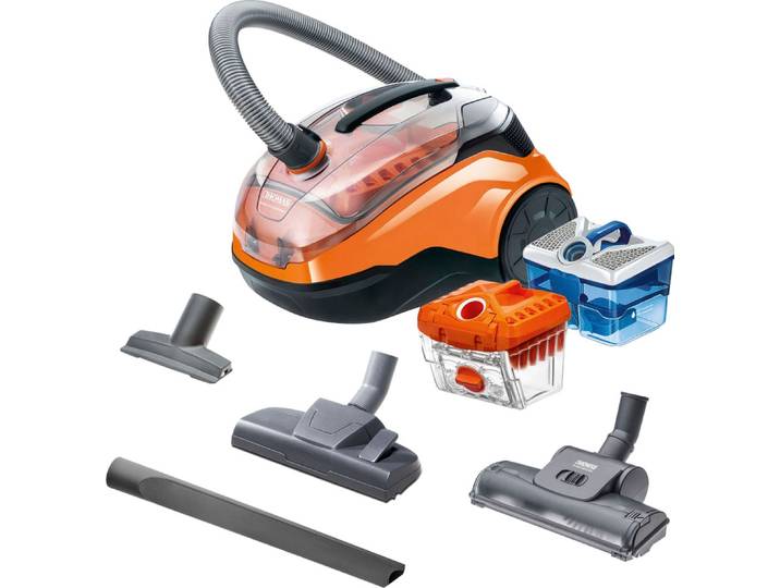 THOMAS Zyklon Hybrid Staubsauger CYCLOON HYBRID FAMILY & PETS , orange (orange, schwarz), B:31,8cm H:29,4cm T:46,7cm, Mehrzwecksauger, MADE IN GERMANY, Zyklon Hybrid Staubsauger