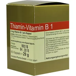Thiamin Kapseln-Vitamin B1 60 ST