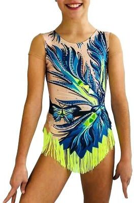 LightInthebox Rhythmic Gymnastics Leotard Women's Girls' Ice Skating Gymnastics Leotard Dyeing High Elasticity Professional Competition Skating Wear Crystal / Rhinestone Sleeveless Ice Skating