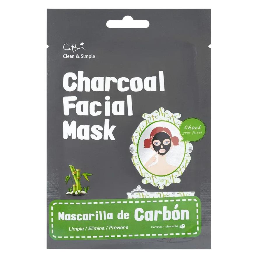 Cettua Charcoal, Eliminates Impurities, Sheet Mask, For Face, 20 g For Women (20 g) (62777541)