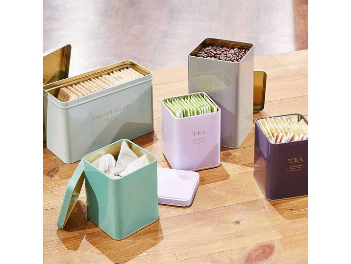 Teedose TIN TIN 6er-Set 9 x 11 x 9cm Grün/Grün