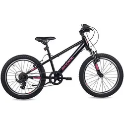 SCOOL 20 Zoll MTB Kinderfahrrad S'COOL Xroc 20-K6, Größe 115–135 cm in Schwarz Schwarz