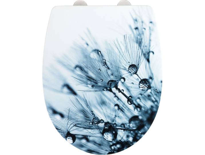 WC-Sitz WENKO Sereno mit Relief , bunt, B:36,5cm L:45cm, Edelstahl, Thermoplast, WC-Sitze, WC-Sitz, Thermoplast