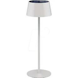 GOOBAY 73929 - Akku LED Tischlampe Solar, dimmbar, IP44, warmweiß, weiß