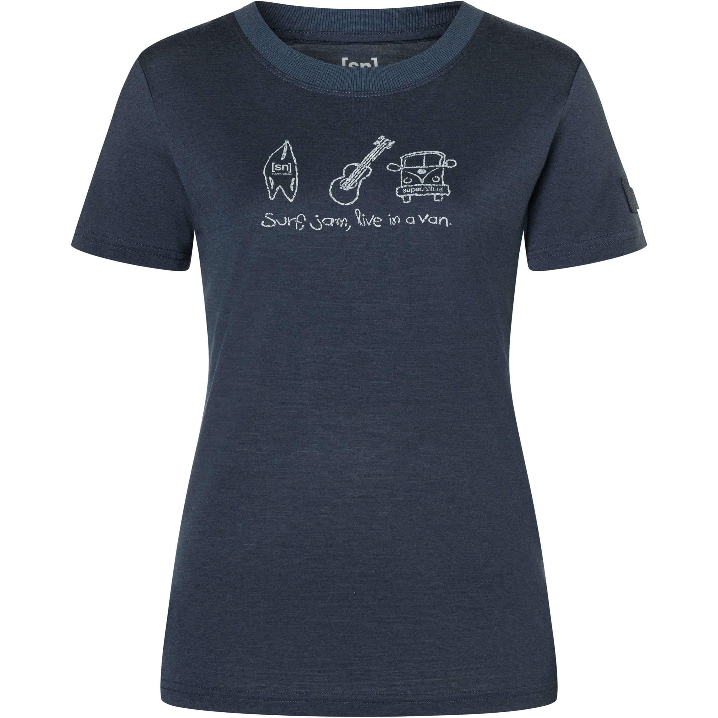 Super.Natural Van Life J Damen T-Shirts blau Größe S Lifestyle Hautfreundlich Merinowolle