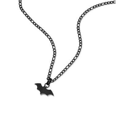 Kette mit Anhänger POLICE "Batarang Batman", schwarz, Halsketten, Herren, Edelstahl, L: 55 B: 3mm, B:3mm