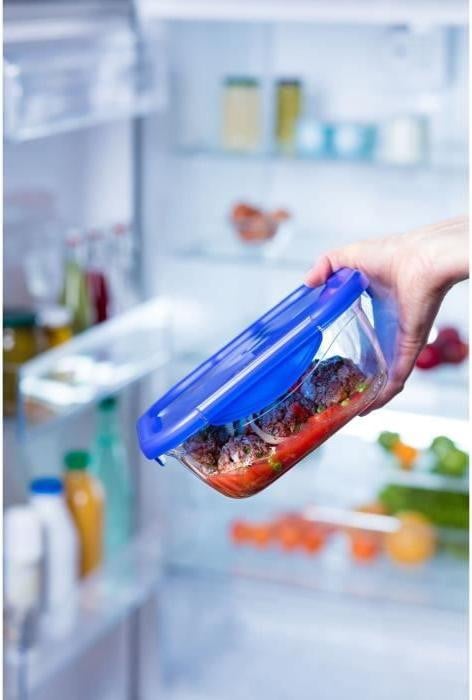 Pyrex Cook & Go Lunchboxset, 5 stuks, rechthoekig, glas, luchtdicht, 0,8 liter