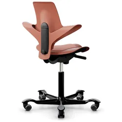 Bürodrehstuhl HÅG Capisco Puls HÅG Sitz rosehip rosa, Designer Peter Opsvik, 55x87-115x47-54 cm