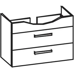 Artiqua 413 Waschtischunterschrank für Vitelle 120600 Graphit Struktur quer, 413-WU2L-K75-7070-401 413-WU2L-K75-7070-401