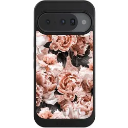 Nivocase Hülle für Google Pixel 10 Handyhülle NIVOcore Case Schwarz Blume Rose Vintage (Google Pixel 10), Smartphone Hülle, Schwarz