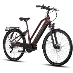 SAXONETTE Premium Sport E-Trekkingbike UNISEX  10 Gang Federgabel, Mittelmotor