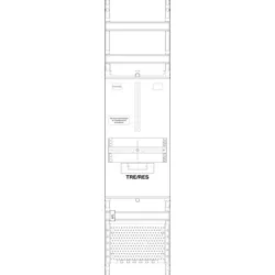 f-tronic 7141614 Tariffeld TRE11APZ, 1-feldrig, H=1050mm, APZ-Platz inkl., APL-Set