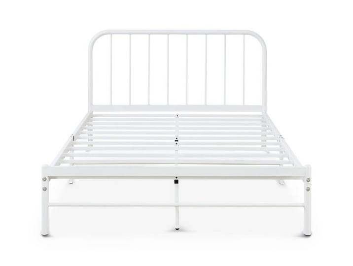 Lit double en métal blanc 160x200 cm