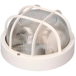 Wandleuchte rund Ip54 Weiß 1Xe27 40W Ø18,5X10,4Cm Modell Tarragona. Edm
