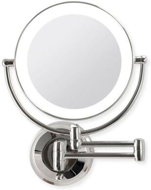 Zadro Inc Lighted Extendable Wall Vanity Mirror Chrome , Chrome