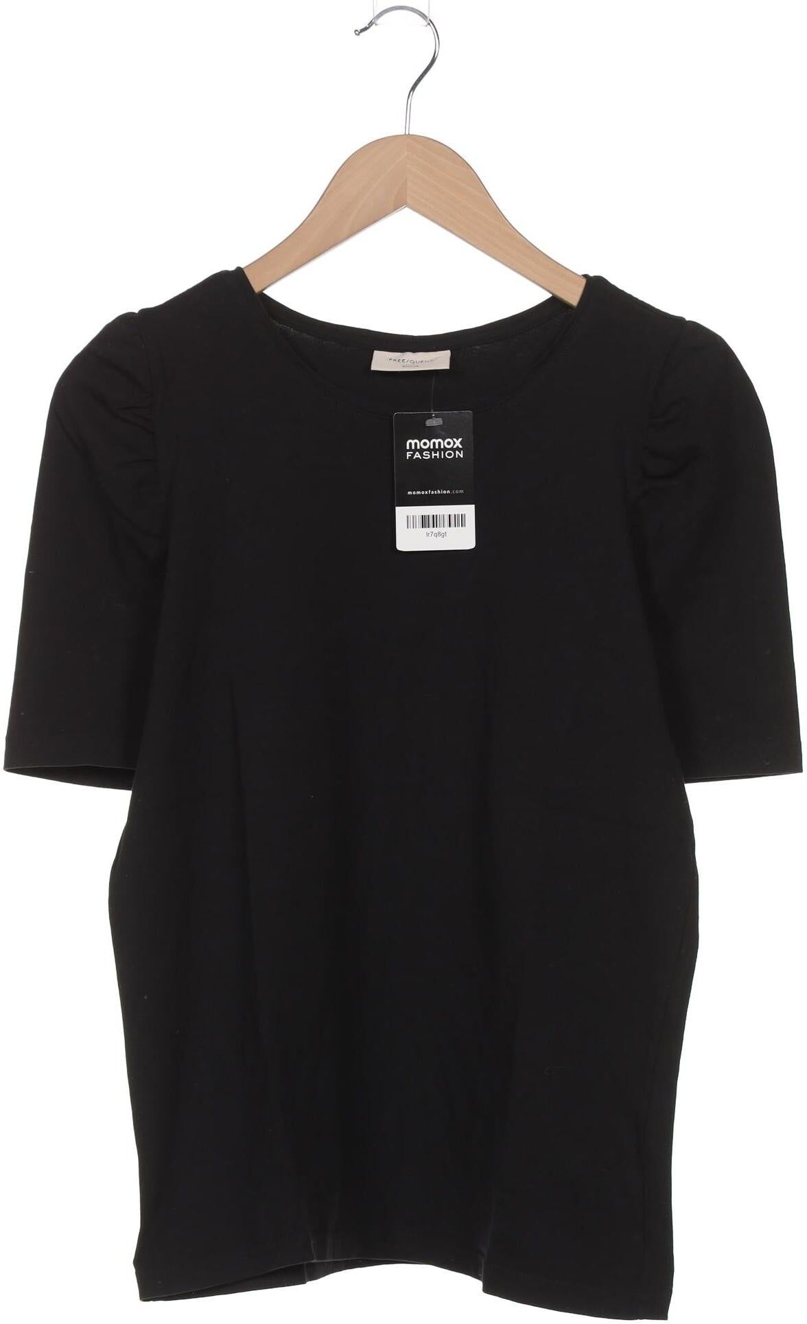Freequent Damen T-Shirt, Schwarz, Gr. M, Baumwolle / Elasthan - Second Hand