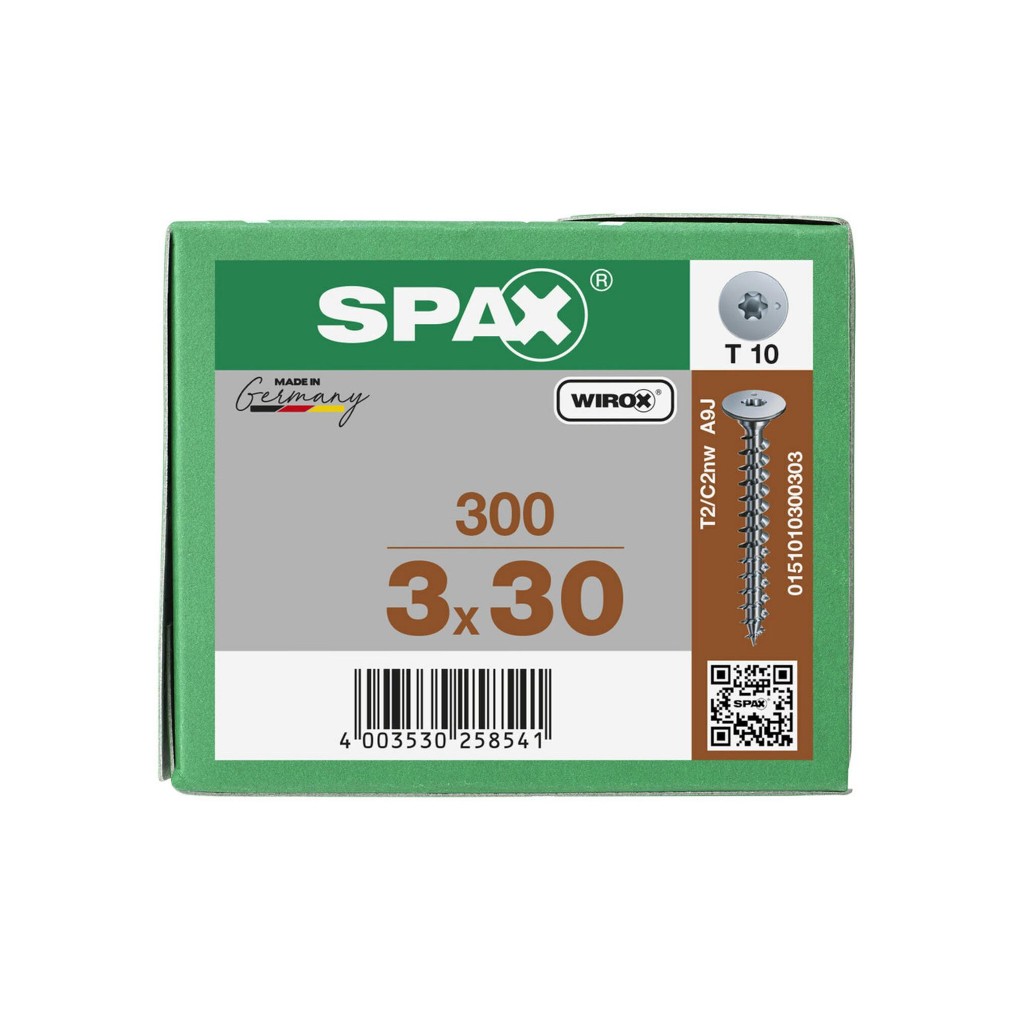 Spax Rückwandschrauben 3 x 30 ohne Linse T-STAR PLUS T10 VG (0151010300303)