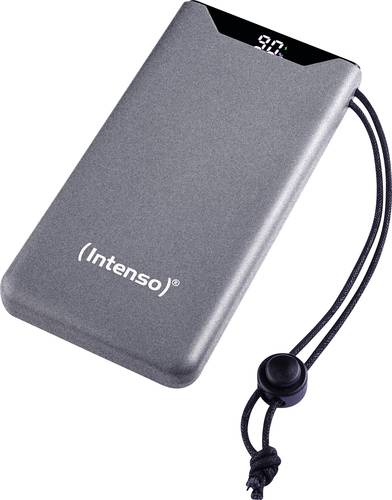 Intenso F10000 Powerbank 10000 mAh Quick Charge, USB PD LiPo USB-A, USB-C Grau Statusanzeige