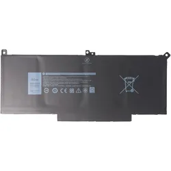 AccuCell Akku Dell Latitude E7480 (7895 mAh), Notebook Akku, Schwarz