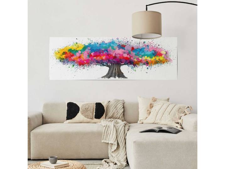 Poster Bunter Baum Material: Papier Motiv: Kunst & Zeichnungen Multicolor/Multicolor 53 x 158 x 0cm
