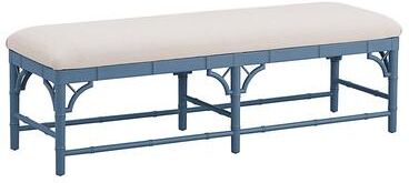 Dayna Bench with Sandberg Parchment Seat - Cornflower - Ballard Designs