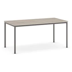 Esstisch BASIC, 160x80 cm, dunkelgraues Metallgestell, Eiche natur