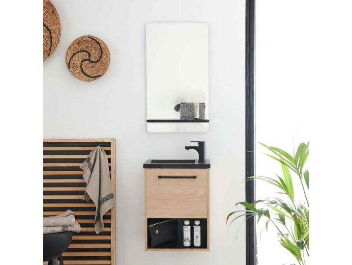 Ensemble lave-mains NIKA avec niche et miroir tablette