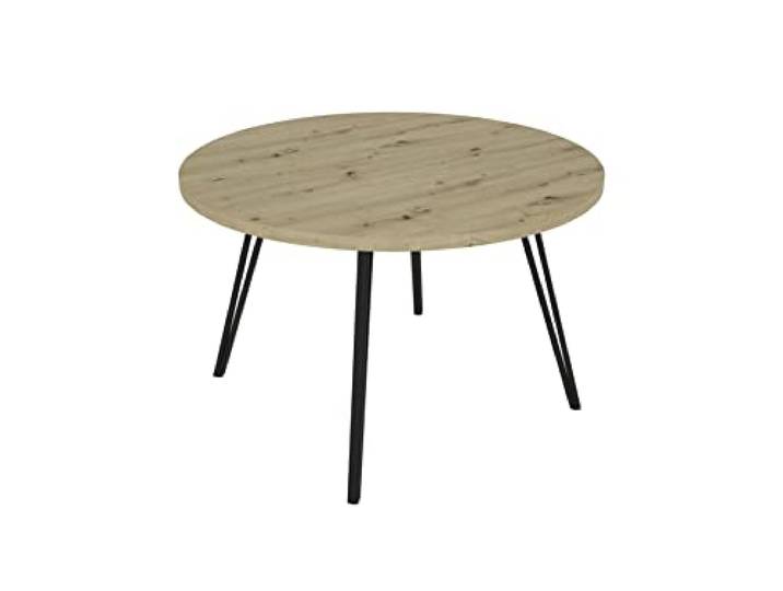 byLIVING Esstisch Marta, rund Artisan Eiche, Metallgestell schwarz matt für 5 Personen, D 120 cm, H 76 cm