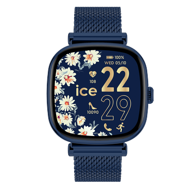 Smartwatch ICE-WATCH "ICE smart SQ 2.0", blau (blau, blau), Smartwatches, Damen, Smartwatch, Armbanduhr,Damenuhr,Herrenuhr,Bluetooth,digital,Spiele,Edelstahlband
