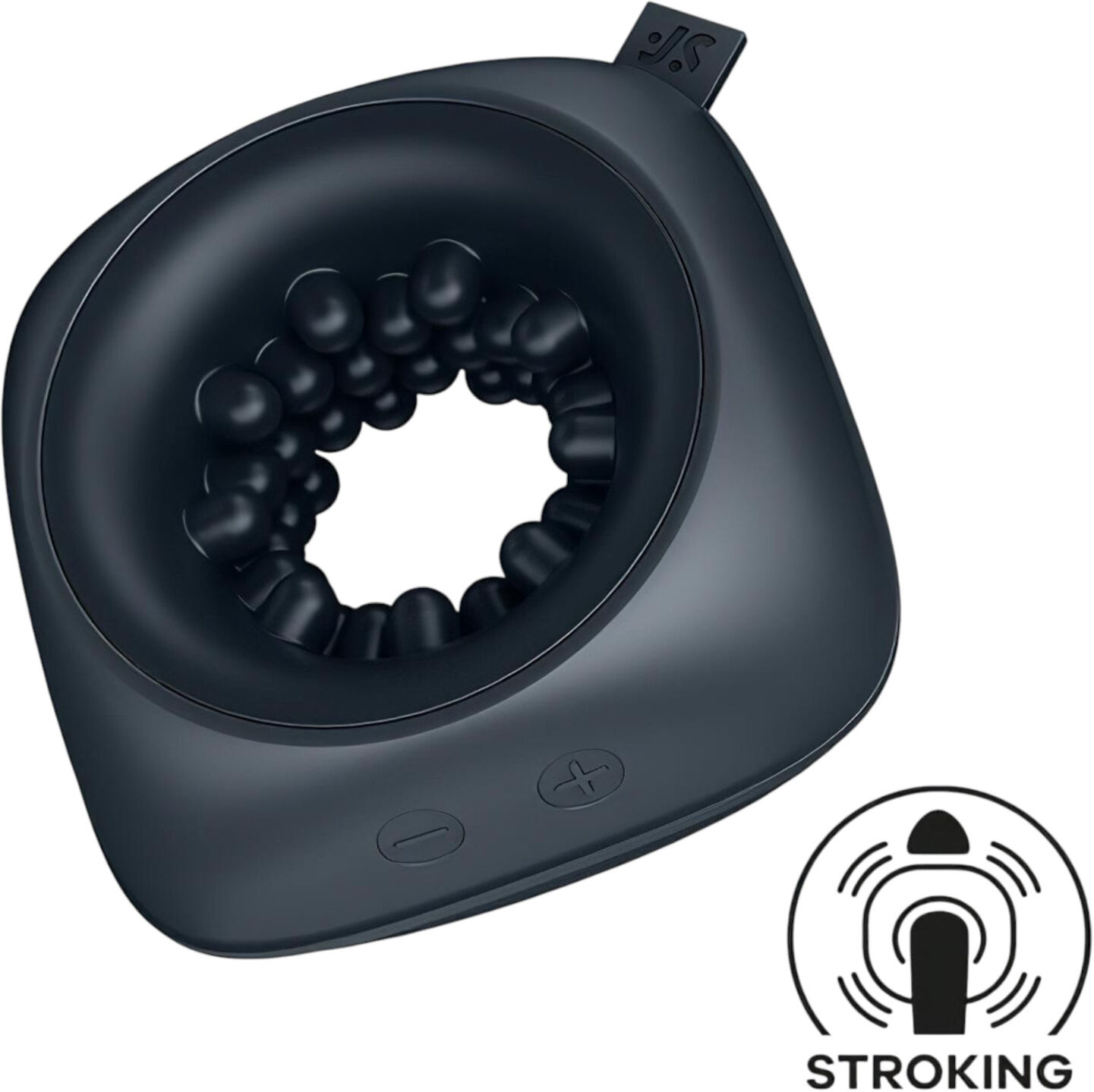 Satisfyer Ring Stroker - Genopladelig, Vibrerende Masturbator (Sort)