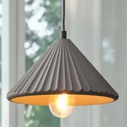OSRAM Beton Hängelampe CONCRETE Pyramid grau Ø 25 cm  E27