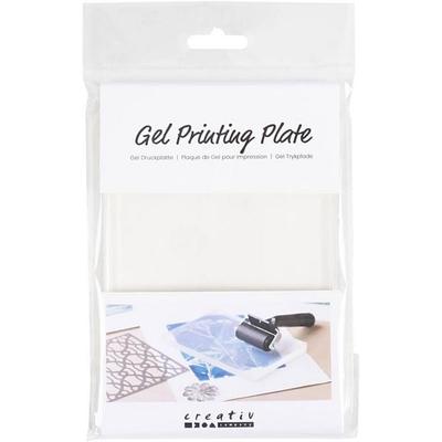 Creativ Company Gel Druckplatte, Größe 12,7x17,8x1 cm, Matt, transparent, 1 Stk