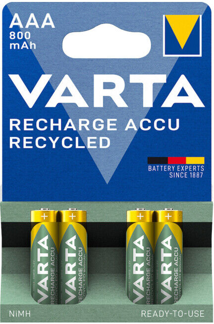 VARTA RECHARGE ACCU AAA 800mAh blister de 4 pièces (56813101404)