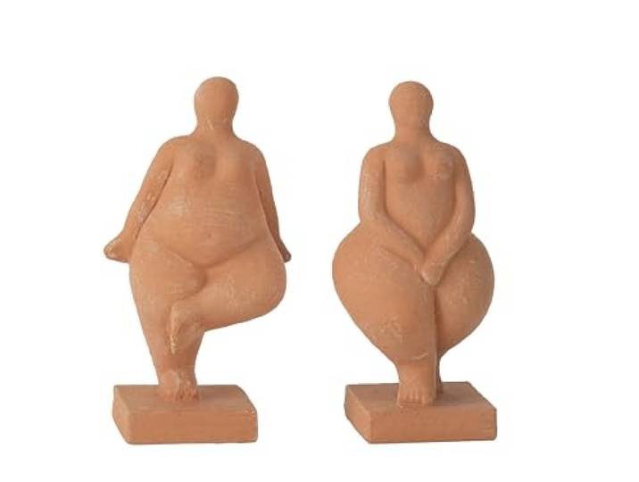 J-Line Figuur MODERN Venus cement Terra 2 gesorteerd (set van 2)