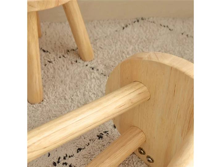 EYFL-2X petit tabouret, oreilles mignonnes petit tabouret en bois massif, tabouret décoratif chaise pour enfants