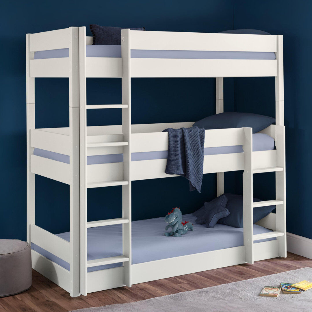 Mack + Milo Manila Bunk Bed with Built-in Ladder Included White UK Single - DE 90 x 190 cm