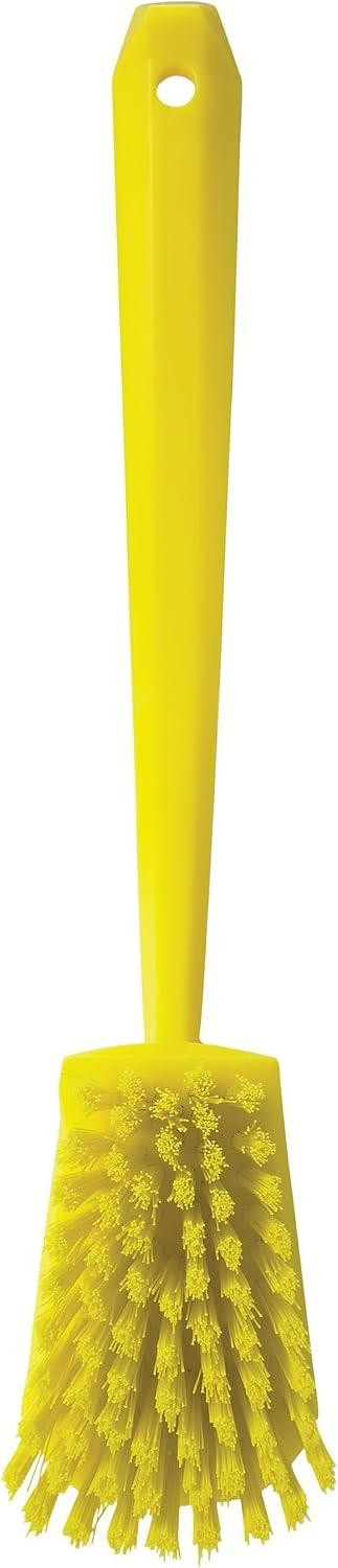 Handborstel van polypropyleen met geel polyester varkenshaar, 45 cm