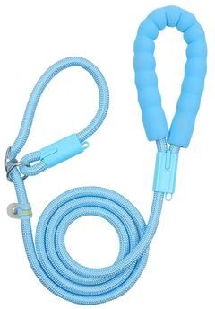 The Handy Homestead Heavy Duty Slip Lead Dog Leash With Padded Handle For Training And Daily Walks blue 0.8x150cm