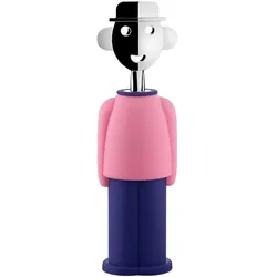 Alessi Korkenzieher Alessandro M. rosa-blau, Flaschenöffner, Rosa