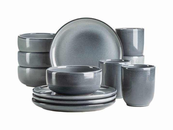Mäser Livio 12-teilig Frühstücksgeschirr Set Grau